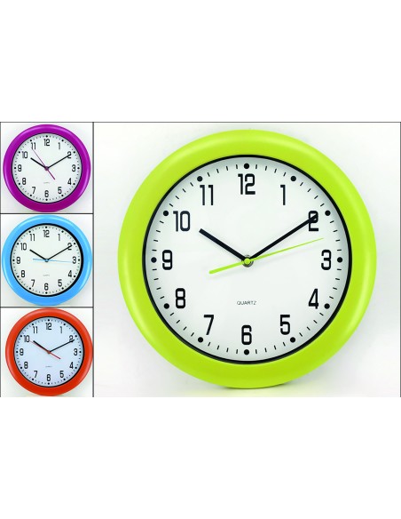 05/1532-horloge color é30.4x4.40cm 4 asst