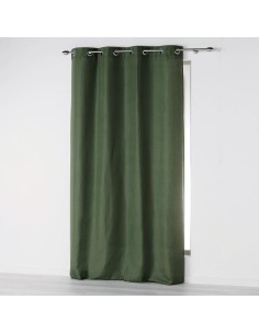 1609118-rideau a oeillets 140 x 260 cm microfibre unie absolu kaki