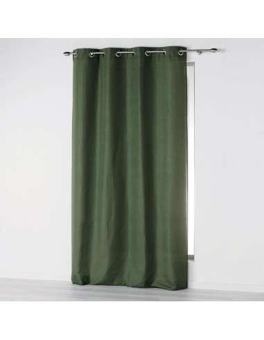 1609118-rideau a oeillets 140 x 260 cm microfibre unie absolu kaki