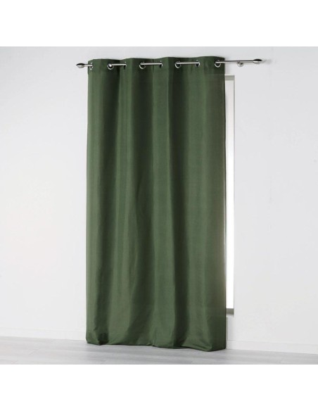 1609118-rideau a oeillets 140 x 260 cm microfibre unie absolu kaki