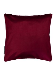housse de coussin +encart 40 x 40 cm shantung uni shana bordeaux