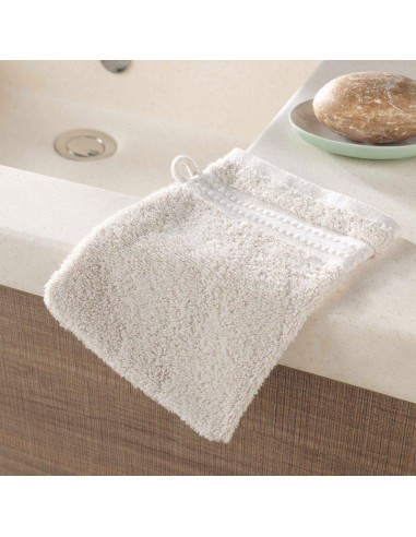 2 gants de toilette 15 x 21 cm eponge unie colors bleu nuit