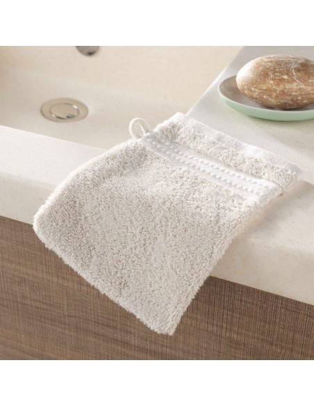 2 gants de toilette 15 x 21 cm eponge unie colors bleu nuit