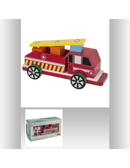 106667-camion de pompier en bois