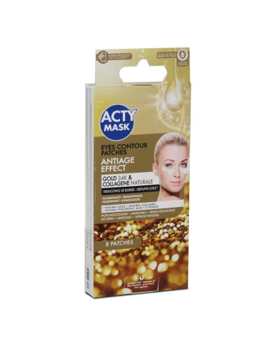 16086-patch facial acty mask contour des yeus or 24k x8