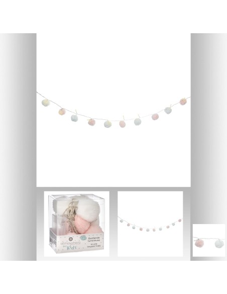 158657 - gld led pile 10boul pompons d6