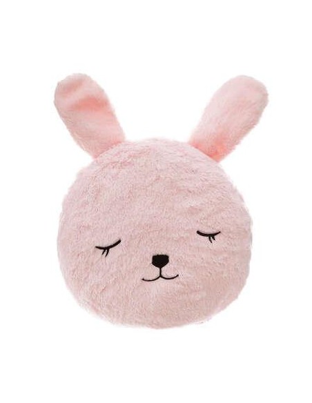 coussin rond lapin rose oreill