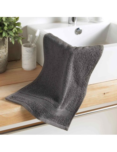 1800990 - serviette invite 30 x 50 cm eponge unie colors anthracite