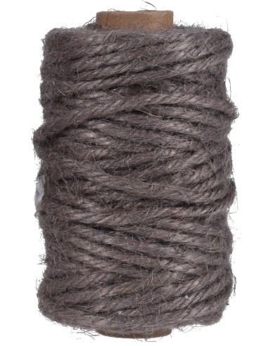 caa700910-fil de jute 100m gris fonce