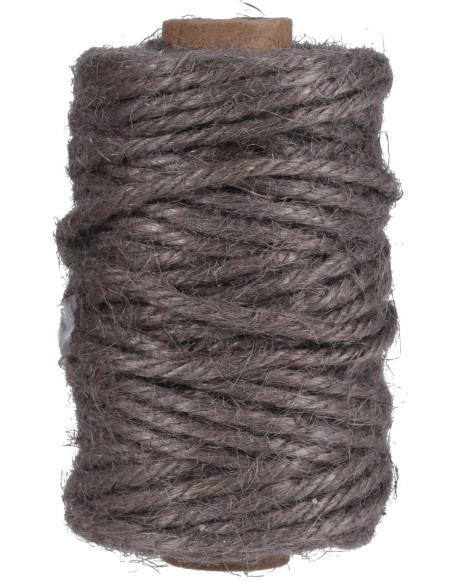 caa700910-fil de jute 100m gris fonce