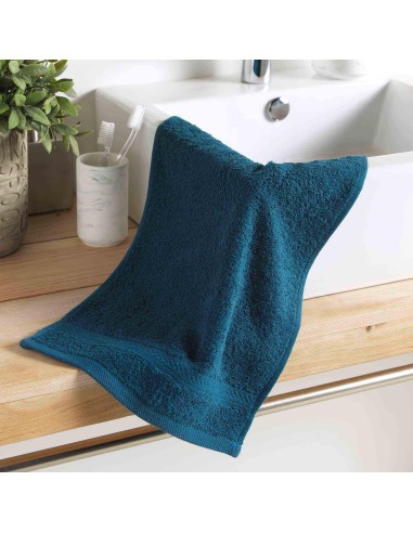 1800995 - serviette invite 30 x 50 cm eponge unie colors bleu nuit