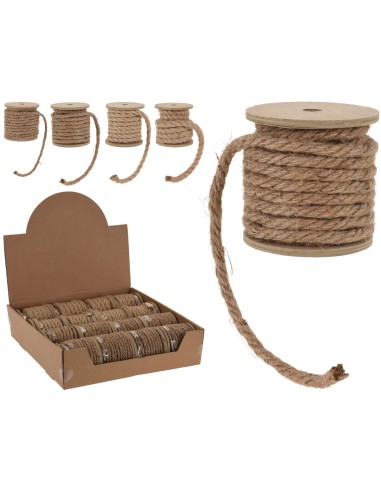 dh8041900-corde jute sur rouleau - 4 ass
