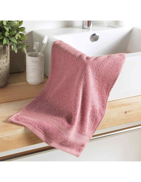 serviette invite 30 x 50 cm eponge unie colors dragee