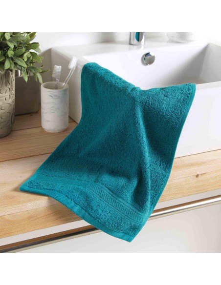 1800994 - serviette invite 30 x 50 cm eponge unie colors emeraude