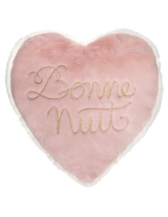 coussin coeur bonne nuit b/r