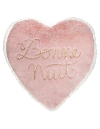 coussin coeur bonne nuit b/r
