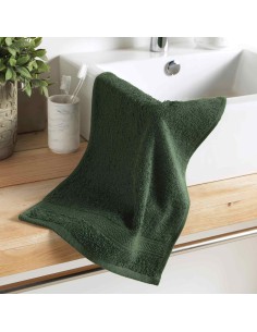 1800986 - serviette invite 30 x 50 cm eponge unie colors kaki