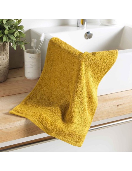 serviette invite 30 x 50 cm eponge unie colors miel