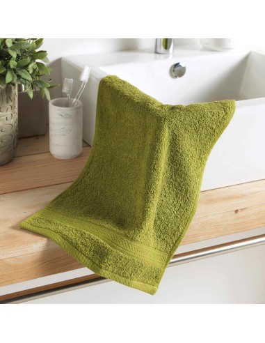 serviette invite 30 x 50 cm eponge unie colors pistache