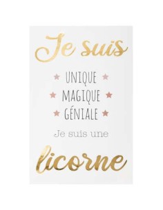 sticker dore licorne