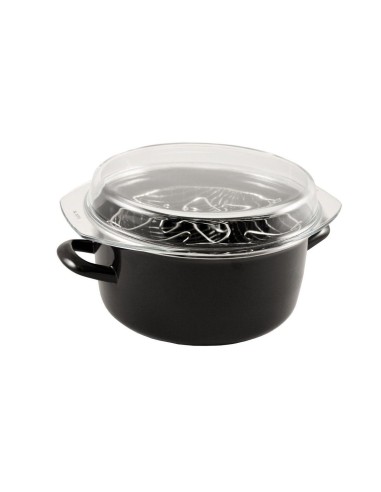 50365-friteuse email 26 cm + couvercle en verre + panier inox - tous feux dont i