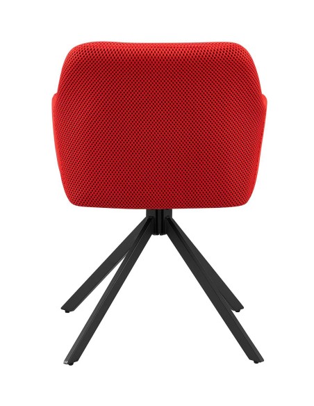 chaise tod rouge pieds noir