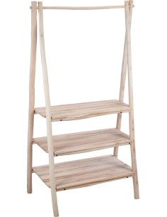 j11500760-porte-vetements en teak 3 niveaux