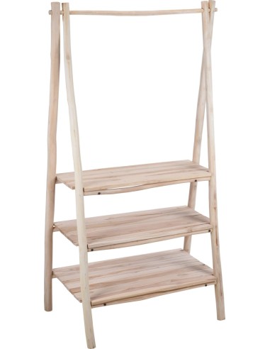 j11500760-porte-vetements en teak 3 niveaux