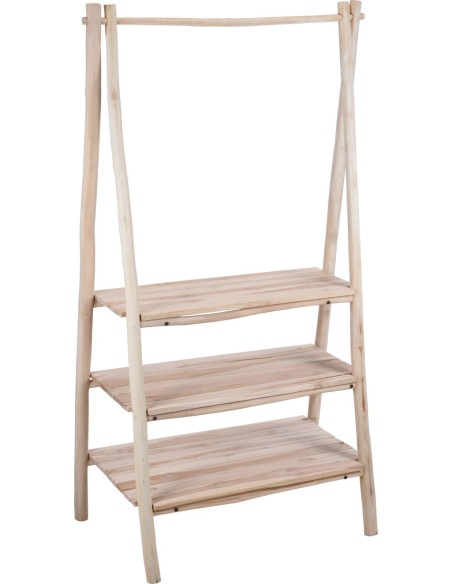 j11500760-porte-vetements en teak 3 niveaux