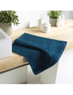 1801008 - serviette de toilette 50 x 90 cm eponge unie colors bleu nuit