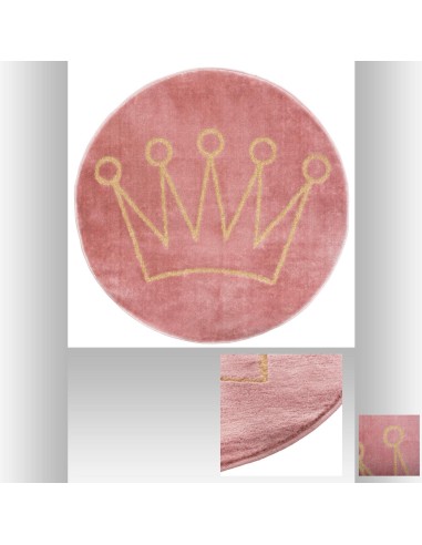 tapis rond couronne lurex