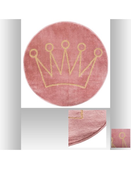 tapis rond couronne lurex