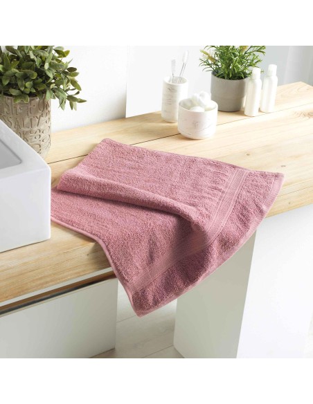 1801005 - serviette de toilette 50 x 90 cm eponge unie colors dragee