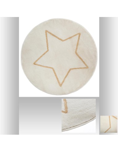 tapis rond etoile lurex