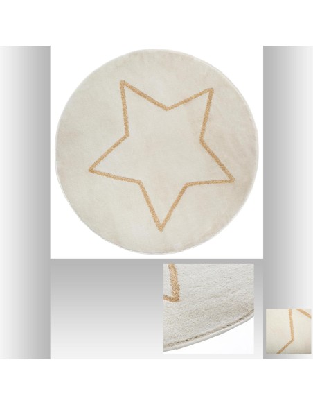 tapis rond etoile lurex