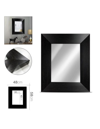 20657-miroir noir 48 x 58 cm