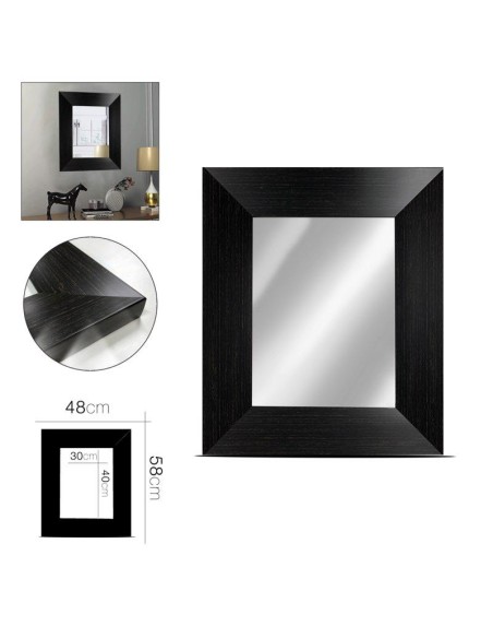 20657-miroir noir 48 x 58 cm