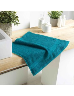 serviette de toilette 50 x 90 cm eponge unie colors emeraude