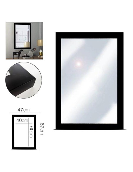 20665-miroir noir 47 x 67 cm