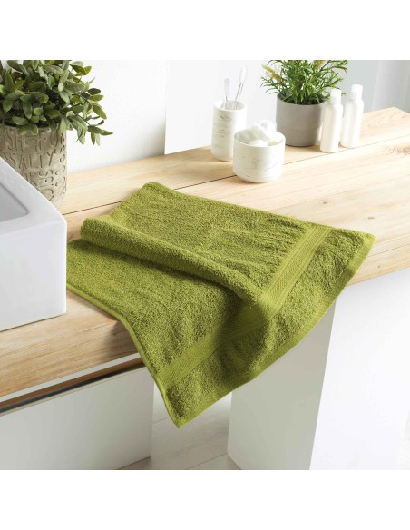 1801000 - serviette de toilette 50 x 90 cm eponge unie colors pistache