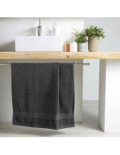 1801016 - drap de douche 70 x 130 cm eponge unie colors anthracite