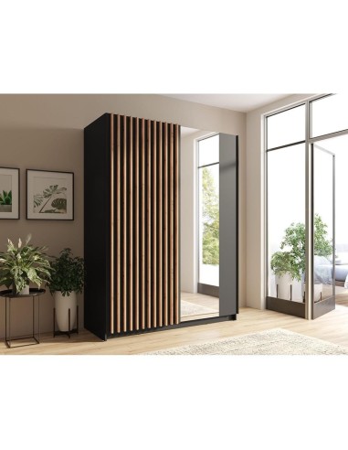 10 fsc b - dressing 150 cm dalia 3 czarny/dab artisan 2 portes noir