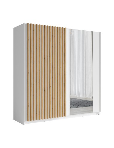 10 fsc b - dressing 150 cm dalia 3  bialy laminat/d.artisan 10fscb 2 portes blan