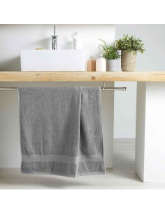 1801017 - drap de douche 70 x 130 cm eponge unie colors gris