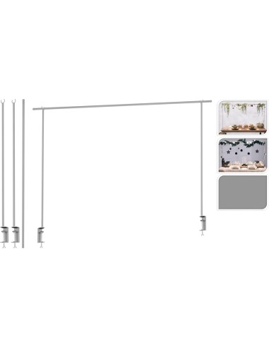 nbd200050-barre de table extensible gris 135/250cm