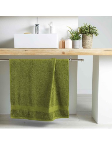 drap de douche 70 x 130 cm eponge unie colors pistache