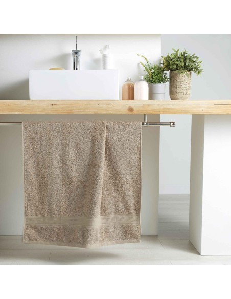 1801014 - drap de douche 70 x 130 cm eponge unie colors taupe