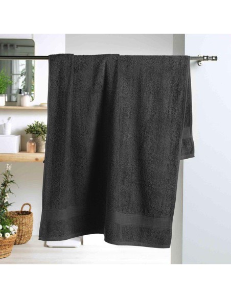 1801029 - drap de bain 90 x 150 cm eponge unie colors anthracite