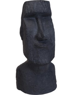259000050-statue éle de paques gris 38 x 32 x 78 cm