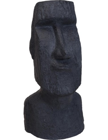 259000050-statue éle de paques gris 38 x 32 x 78 cm